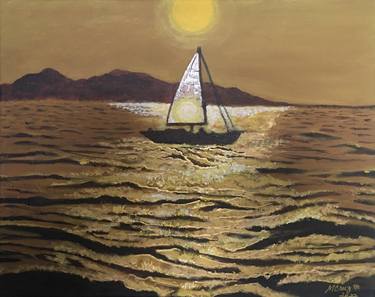 Print of Realism Seascape Paintings by Mayumi Cruz