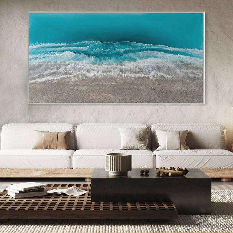 Pure Sea Painting by Martine Vanderspuy | Saatchi Art