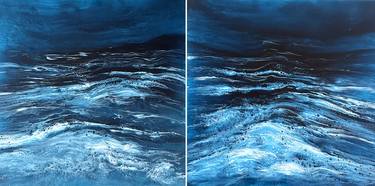 Saatchi Art Artist Martine Vanderspuy; Paintings, “Indigo Breeze I & II” #art