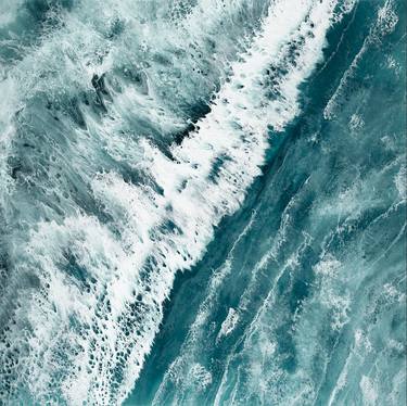 Original Abstract Seascape Printmaking by Martine Vanderspuy