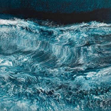 Original Abstract Seascape Paintings by Martine Vanderspuy