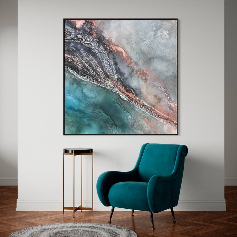 Original Abstract Seascape Painting by Martine Vanderspuy