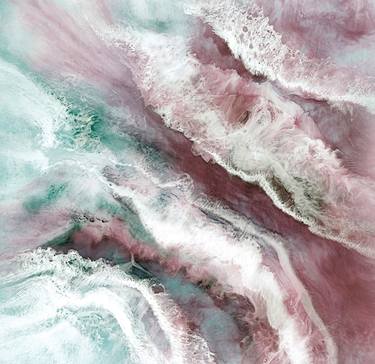 Original Abstract Beach Printmaking by Martine Vanderspuy