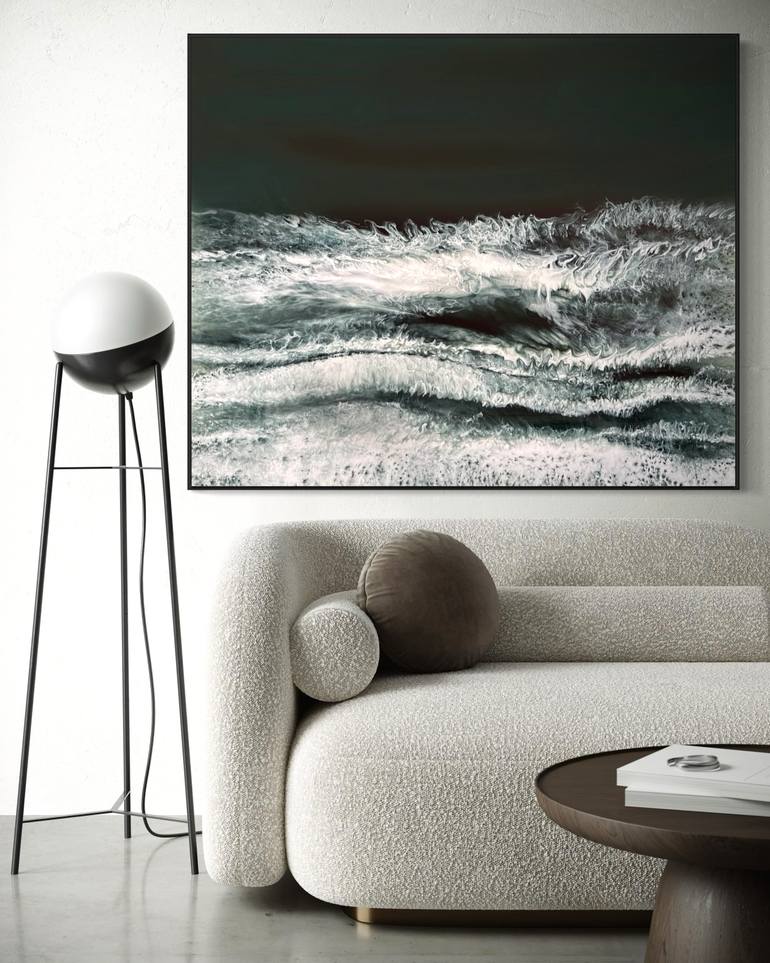 Original Abstract Seascape Painting by Martine Vanderspuy