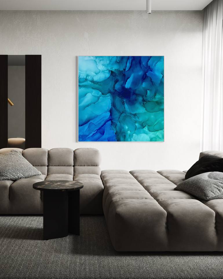 Original Abstract Water Painting by Martine Vanderspuy