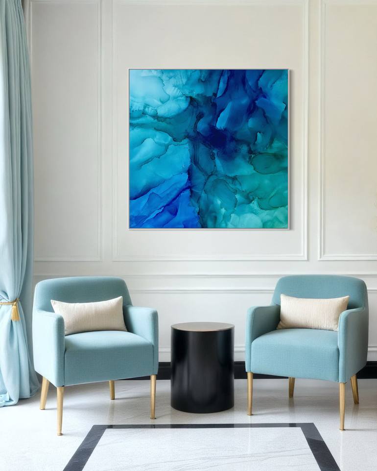 Original Abstract Water Painting by Martine Vanderspuy