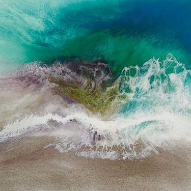 Original Realism Seascape Mixed Media by Martine Vanderspuy