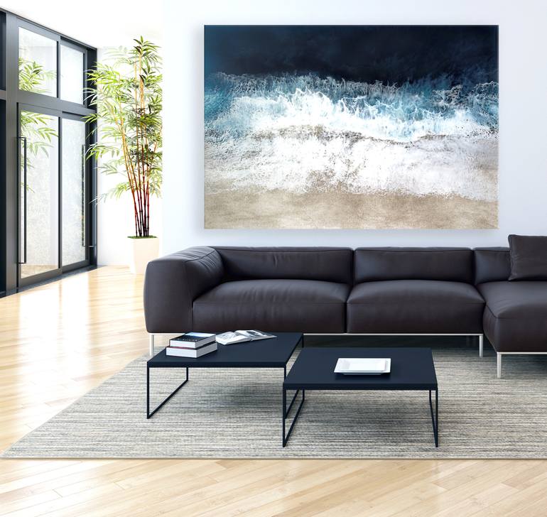 Original Abstract Seascape Painting by Martine Vanderspuy