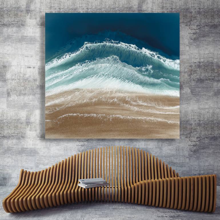 Original Modern Seascape Mixed Media by Martine Vanderspuy