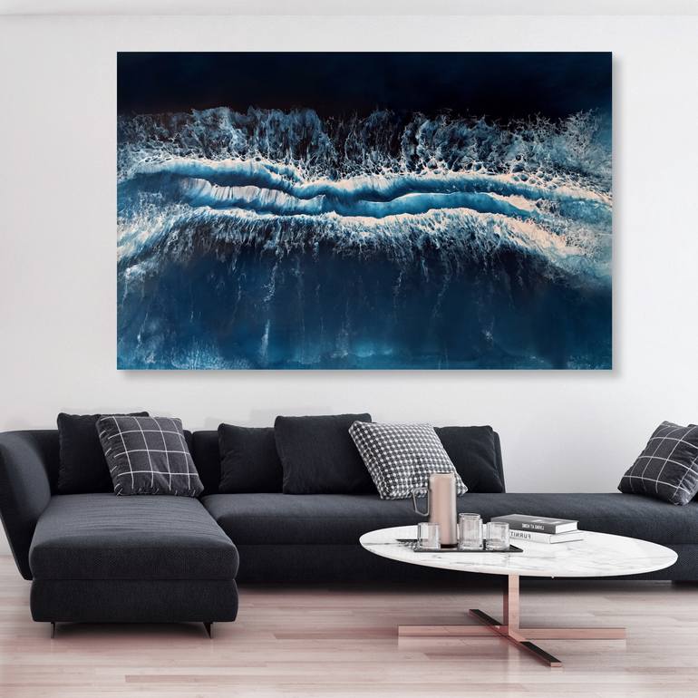 Original Abstract Seascape Painting by Martine Vanderspuy