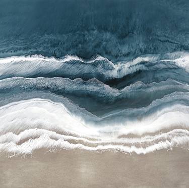 Original Realism Seascape Mixed Media by Martine Vanderspuy