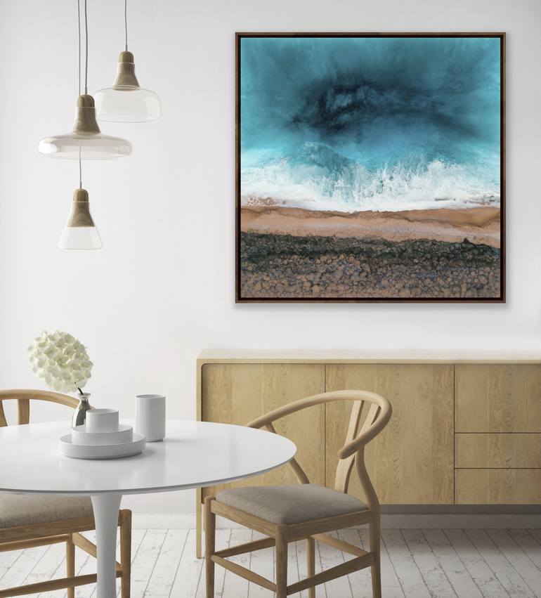 Original Abstract Seascape Painting by Martine Vanderspuy