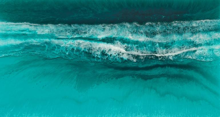 Original Abstract Seascape Painting by Martine Vanderspuy