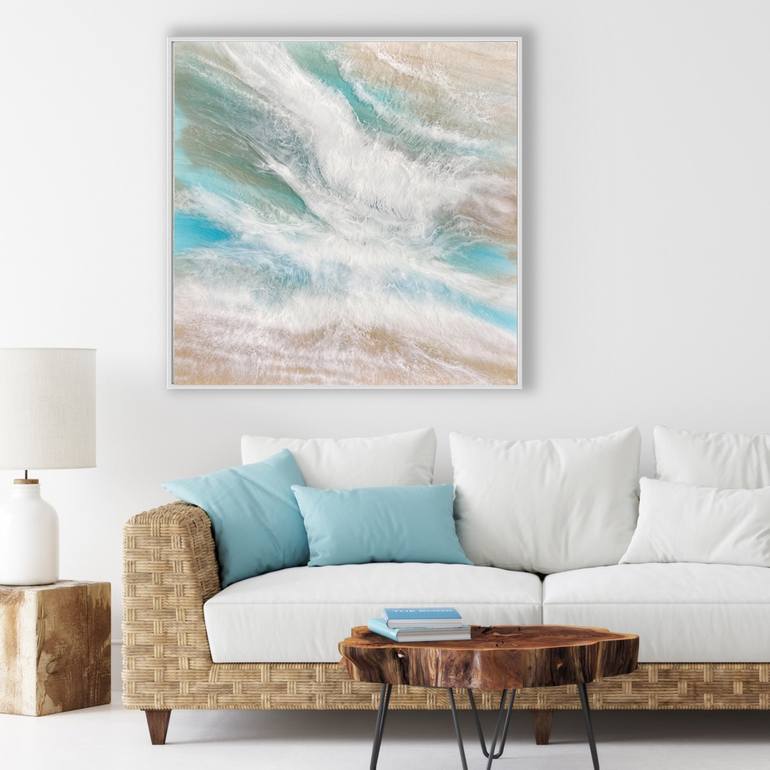 Original Abstract Seascape Painting by Martine Vanderspuy