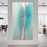Bahama Tides can be hung as a portrait or landscape