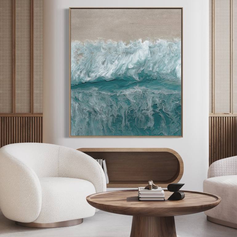 Original Photorealism Seascape Mixed Media by Martine Vanderspuy