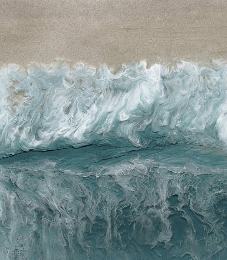 Original Photorealism Seascape Mixed Media by Martine Vanderspuy