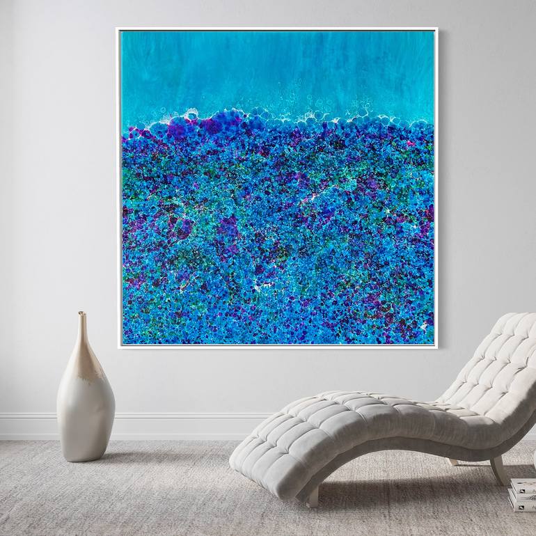 Original Abstract Seascape Painting by Martine Vanderspuy