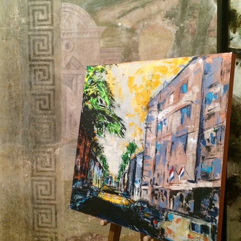 Original Expressionism Cities Painting by Gianluca Dal Bianco