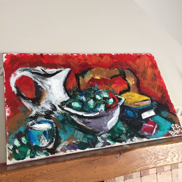 Original Expressionism Still Life Painting by Gianluca Dal Bianco