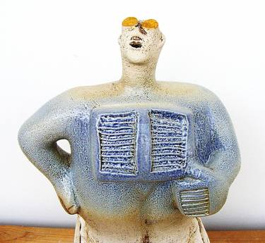Stargazer Figure - Looking for Life, Thebe - Ceramic Sculpture thumb