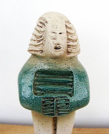Shabti Ancient Egyptian Servant to Akhenaten - Ceramic Sculpture thumb