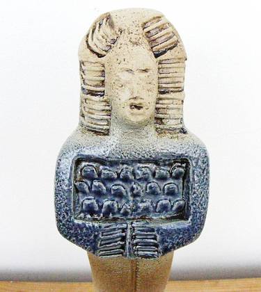 Shabti - Ancient Egyptian Servant to Siptah - Ceramic Sculpture thumb