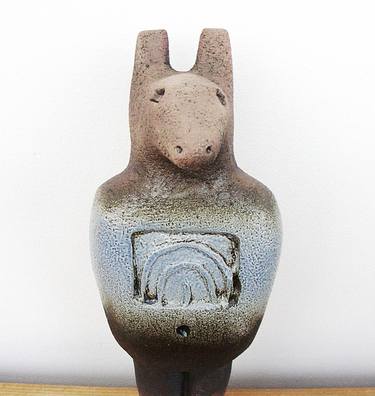 Set - Mythological Animal Headed Egyptian God - Ceramic Sculpture thumb