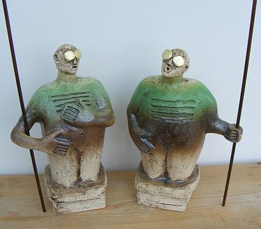 Original Abstract Family Sculpture by Dick Martin