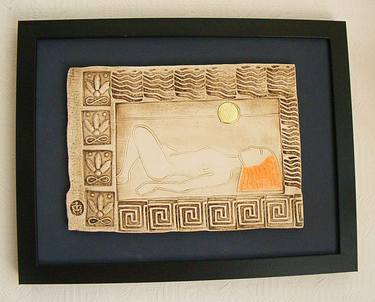 Aphrodite Sunbathing (Framed Ceramic Panel) thumb