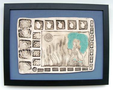 Ceres – Goddess of Fertility, Agriculture, Nature, and Seasons - (Framed Ceramic Panel) thumb