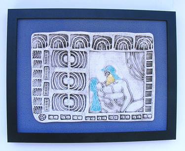 Zeus and Danaë - (Framed Ceramic Panel) thumb