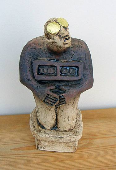 Stargazer Figure - Ceramic Sculpture thumb