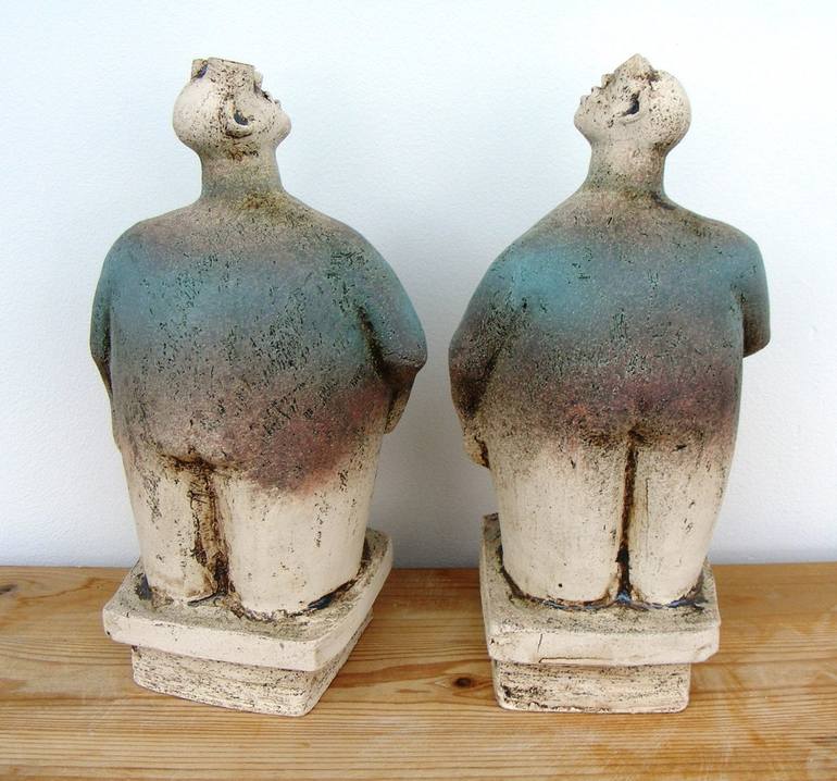 Original Abstract People Sculpture by Dick Martin