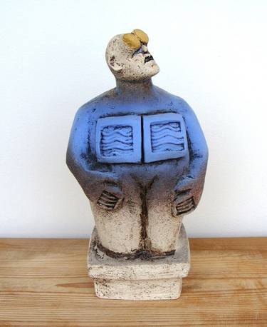 Stargazer Figure - Ceramic Sculpture thumb