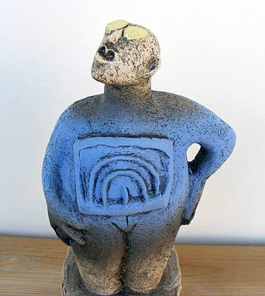 Stargazer Figure - Ceramic Sculpture thumb