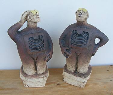 Original Abstract People Sculpture by Dick Martin