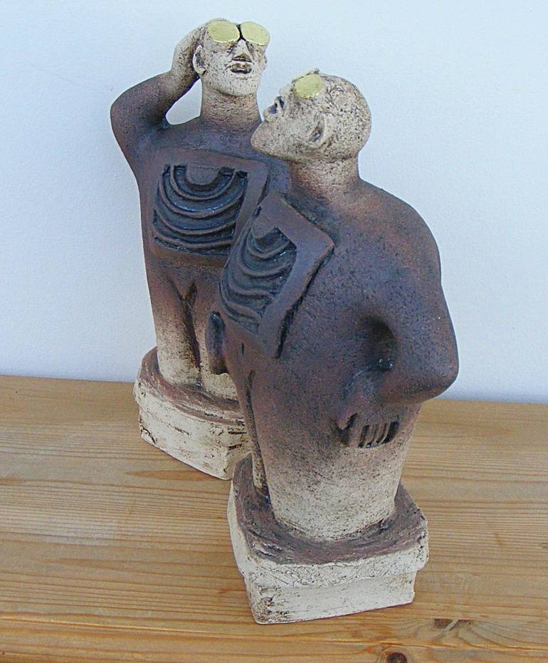 Original Abstract People Sculpture by Dick Martin