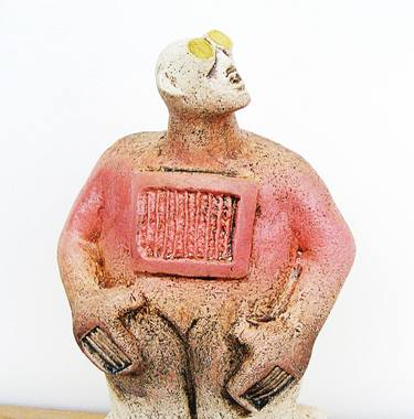 Stargazer Figure - Ceramic Sculpture thumb