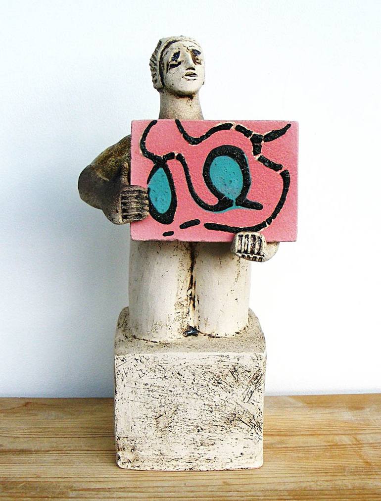 Original Abstract Portrait Sculpture by Dick Martin