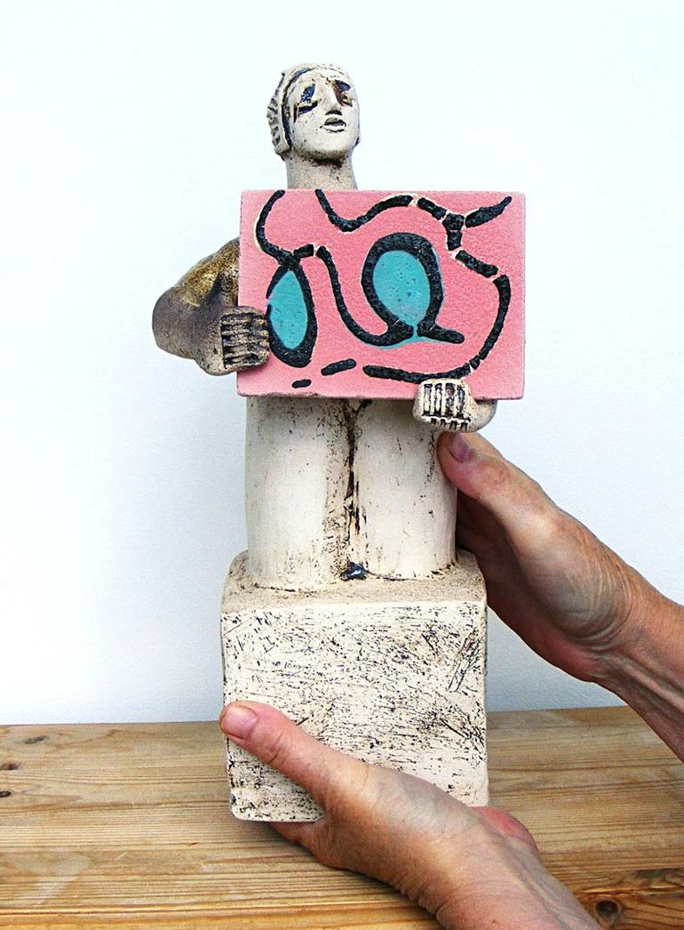 Original Abstract Portrait Sculpture by Dick Martin