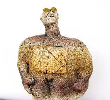 Stargazer Figure - Looking for Aldebaran - Ceramic Sculpture thumb
