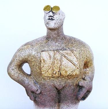 Stargazer Figure - Looking for Arcturus - Ceramic Sculpture thumb