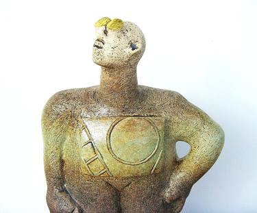 Stargazer Figure - Looking for Capella - Ceramic Sculpture thumb