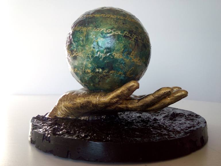 Original Surrealism Abstract Sculpture by Anna Russo Words Art