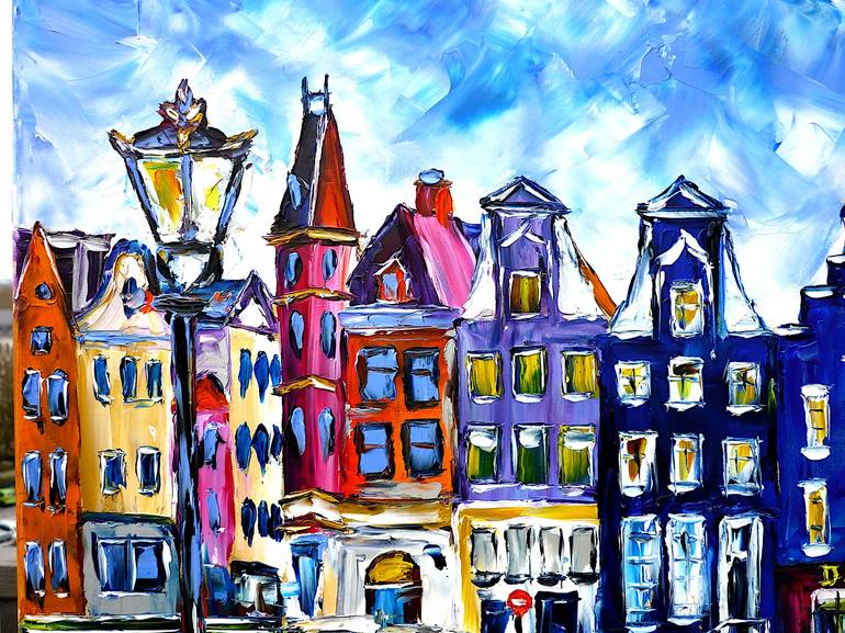 Original Contemporary Cities Painting by Mirek Kuzniar