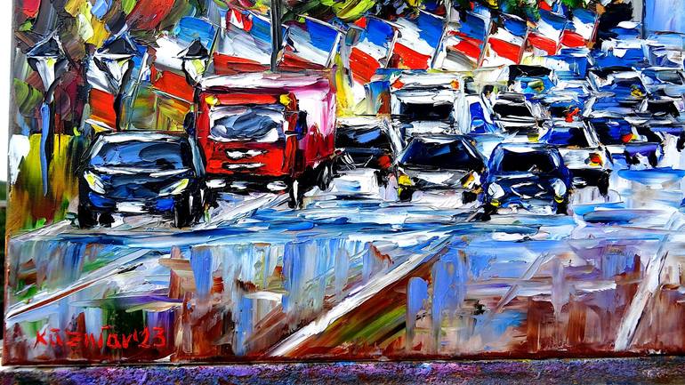 Original Contemporary Cities Painting by Mirek Kuzniar