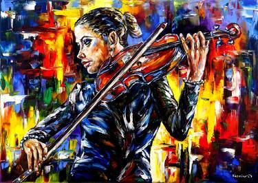 Original Expressionism Music Paintings by Mirek Kuzniar