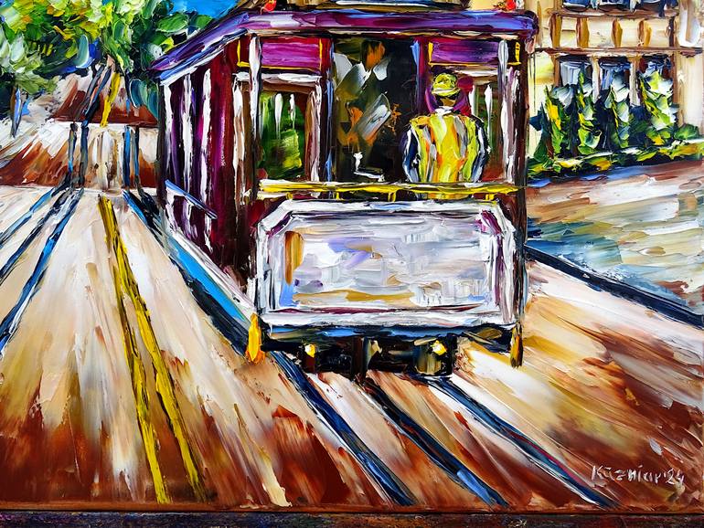 Original Contemporary Cities Painting by Mirek Kuzniar