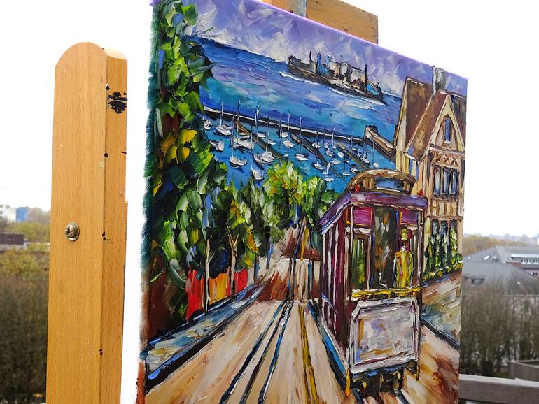 Original Contemporary Cities Painting by Mirek Kuzniar